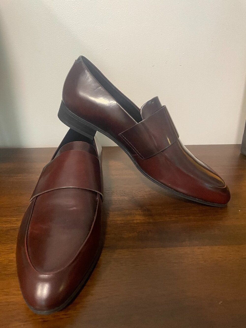 Vegabond Leather Burgundy Dress Shoe Loafers Size 40